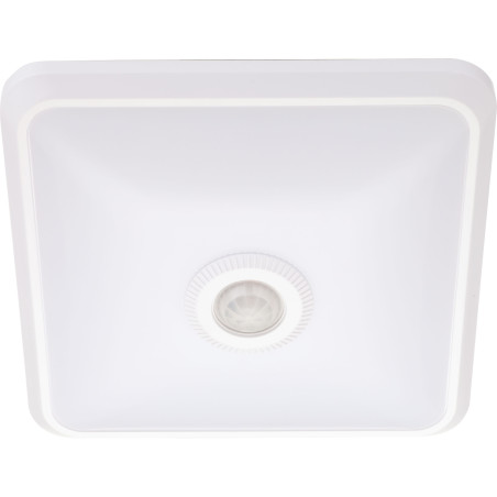 Plafoniera LED cu senzor Hepol, 20W, 1800lm, patrata, lumina rece 6500 K, IP20, moderna