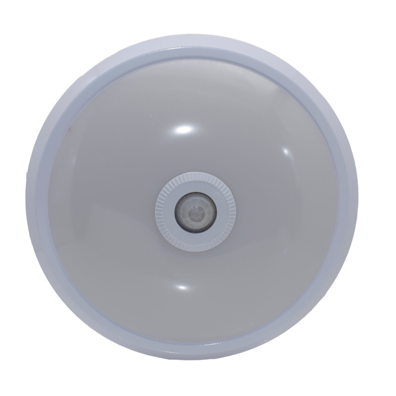Plafoniera LED cu senzor MF0011-17710, 12W, 1100lm, lumina rece 6400K, alba, moderna