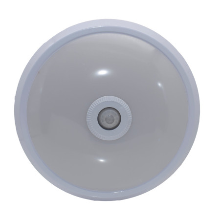 Plafoniera LED cu senzor MF0011-17710, 12W, 1100lm, lumina rece 6400K, alba, moderna