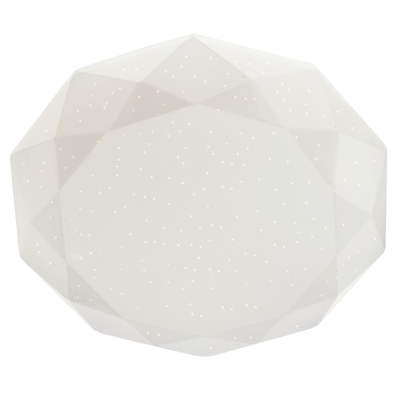 Plafoniera LED Emerald 05-853, 18W, lumina neutra, alb cu efect de sclipire, moderna