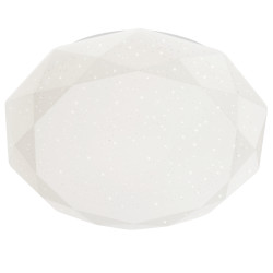 Plafoniera LED Emerald 05-854, 24W, lumina neutra, alb cu efect de sclipire, moderna