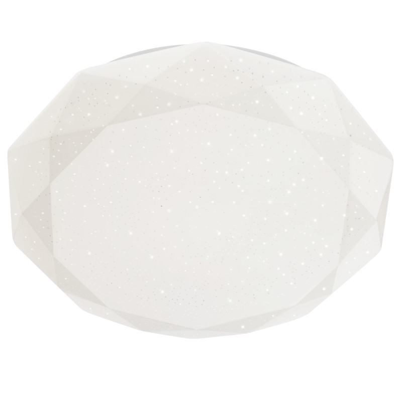 Plafoniera LED Emerald 05-854, 24W, lumina neutra, alb cu efect de sclipire, moderna