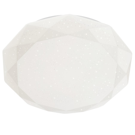 Plafoniera LED Emerald 05-854, 24W, lumina neutra, alb cu efect de sclipire, moderna
