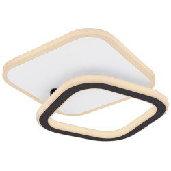 Plafoniera LED Levana 48018-30, 30W, 1700lm, lumina calda, alb + negru, moderna