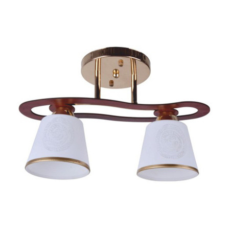 Plafoniera tip lustra Cup Ly 3076, 2 x E27, auriu + maro + alb, moderna