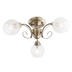 Plafoniera tip lustra Jennifer 02-739, 3 x E27, alama antica + satin, clasica
