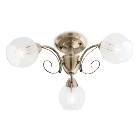 Plafoniera tip lustra Jennifer 02-739, 3 x E27, alama antica + satin, clasica