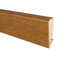 Plinta parchet lemn P50, stejar carmelian, 2200 x 60 x 16 mm