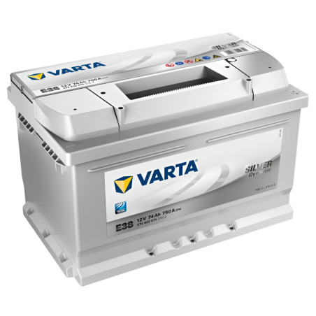 Baterie auto Varta Silver Dynamic E38, 12 V, 74 Ah, 740 A, 27.8 x 17.5 x 17.5 cm