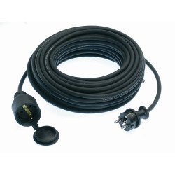 Prelungitor cauciuc cu fisa si cupla 60370, 25 m, H07RR-F 3 x 1.5 mmp