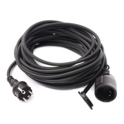 Prelungitor cu fisa si cupla, contact de protectie, 10 m, 3 x 1.5 mmp, negru