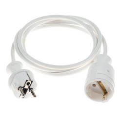 Prelungitor cu fisa si cupla, contact de protectie, 2 m, H05VV-F 3 x 1 mmp