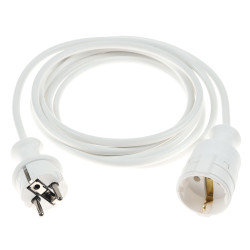 Prelungitor cu fisa si cupla, contact de protectie, 3 m, H05VV-F 3 x 1 mmp