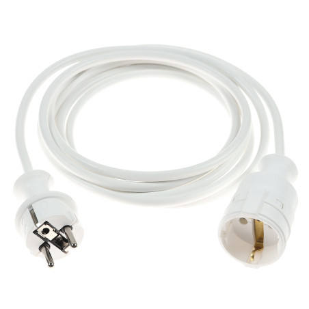 Prelungitor cu fisa si cupla, contact de protectie, 3 m, H05VV-F 3 x 1 mmp