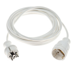Prelungitor cu fisa si cupla, contact de protectie, 5 m, H05VV-F 3 x 1 mmp
