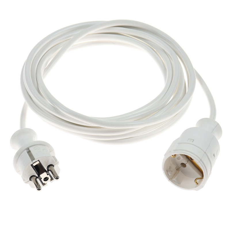 Prelungitor cu fisa si cupla, contact de protectie, 5 m, H05VV-F 3 x 1 mmp