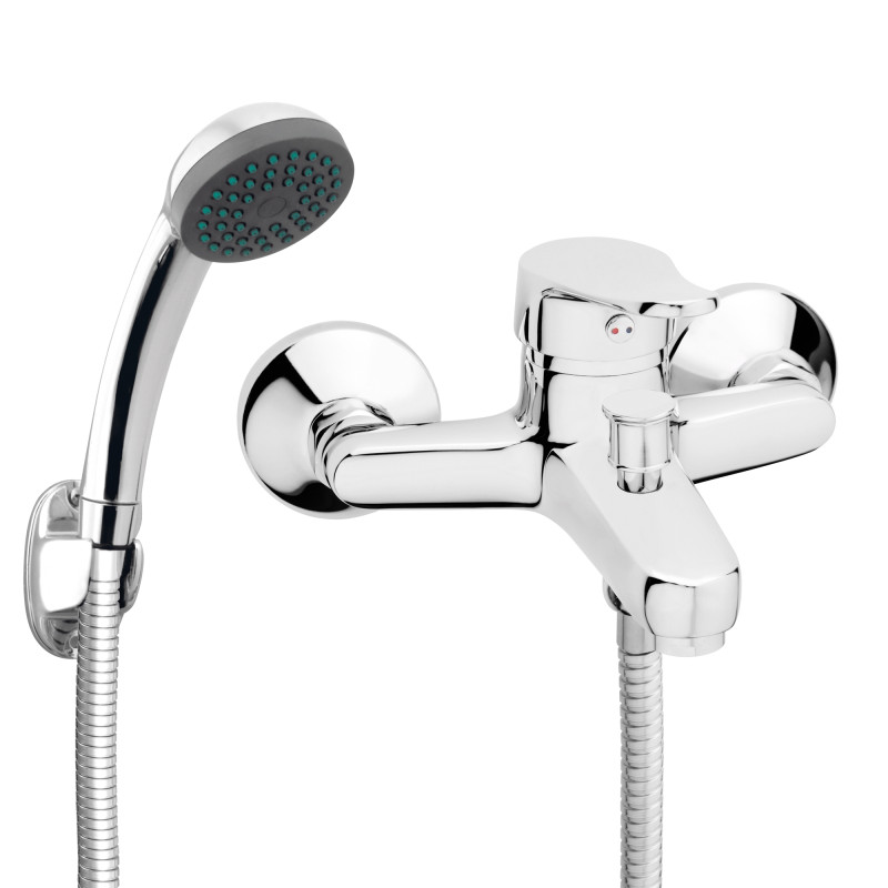 Baterie baie pentru cada / dus, Ferro Deco BDC11 + accesorii, montaj aplicat, monocomanda, finisaj cromat