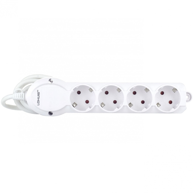 Prelungitor Lohuis 4 prize, 3 m, 3500W, 3 x 1.5 mmp, contact de protectie