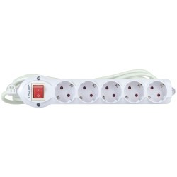 Prelungitor Lohuis 5 prize, 5 m, 3500W, 3 x 1.5 mmp, contact de protectie, intrerupator