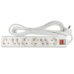 Prelungitor Lohuis 8 prize, 1.5 m, 3500W, 3 x 1.5 mmp, contact de protectie, intrerupator
