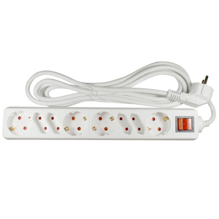 Prelungitor Lohuis 8 prize, 1.5 m, 3500W, 3 x 1.5 mmp, contact de protectie, intrerupator