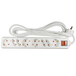 Prelungitor Lohuis 8 prize, 3 m, 3500W, 3 x 1.5 mmp, contact de protectie, intrerupator