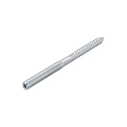 Prezon lemn / metal, din otel, zincat alb, 10 x 140 mm