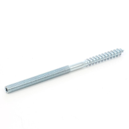 Prezon lemn / metal, din otel, zincat alb, M6 x 100 mm, L35/M50