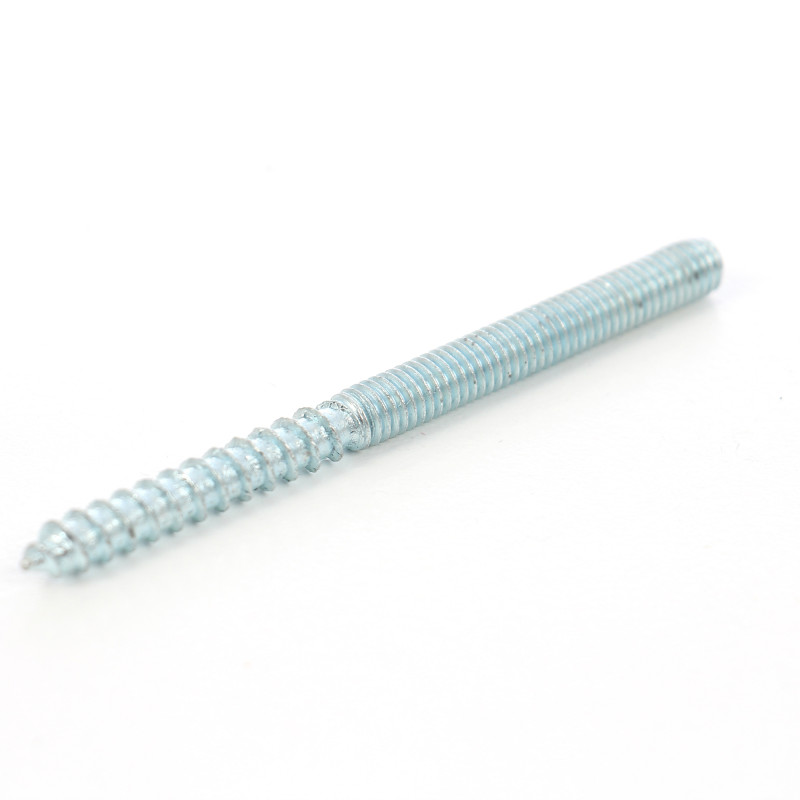 Prezon lemn / metal, din otel, zincat alb, M6 x 80 mm, L35/M35