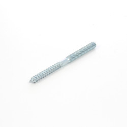 Prezon lemn / metal, din otel, zincat alb, M8 x 100 mm, L45/M40 - SW6