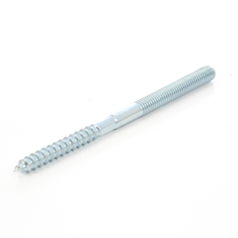 Prezon lemn / metal, din otel, zincat alb, M8 x 120 mm, L45/M50 - SW6
