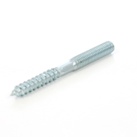 Prezon lemn / metal, din otel, zincat alb, M8 x 80 mm, L35/M30 - SW6