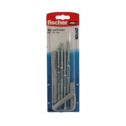 Prezon lemn / metal, Fischer STS, din otel, 8 x 140 mm + diblu nylon, UX 10, set 4 bucati