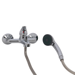 Baterie baie pentru cada / dus, Kadda Easy MY 3555-3 + accesorii, montaj aplicat, monocomanda, finisaj cromat
