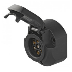 Priza auto pentru remorca, Carmax, plastic, 7 pini, 12 V, neagra