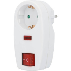 Priza cu protectie 40568, LED de control, alb