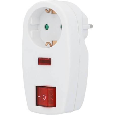 Priza cu protectie 40568, LED de control, alb