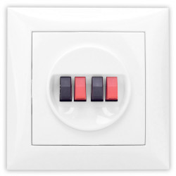 Priza difuzor Hoff Top, 4 cai, conector clips, rama inclusa