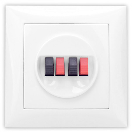 Priza difuzor Hoff Top, 4 cai, conector clips, rama inclusa