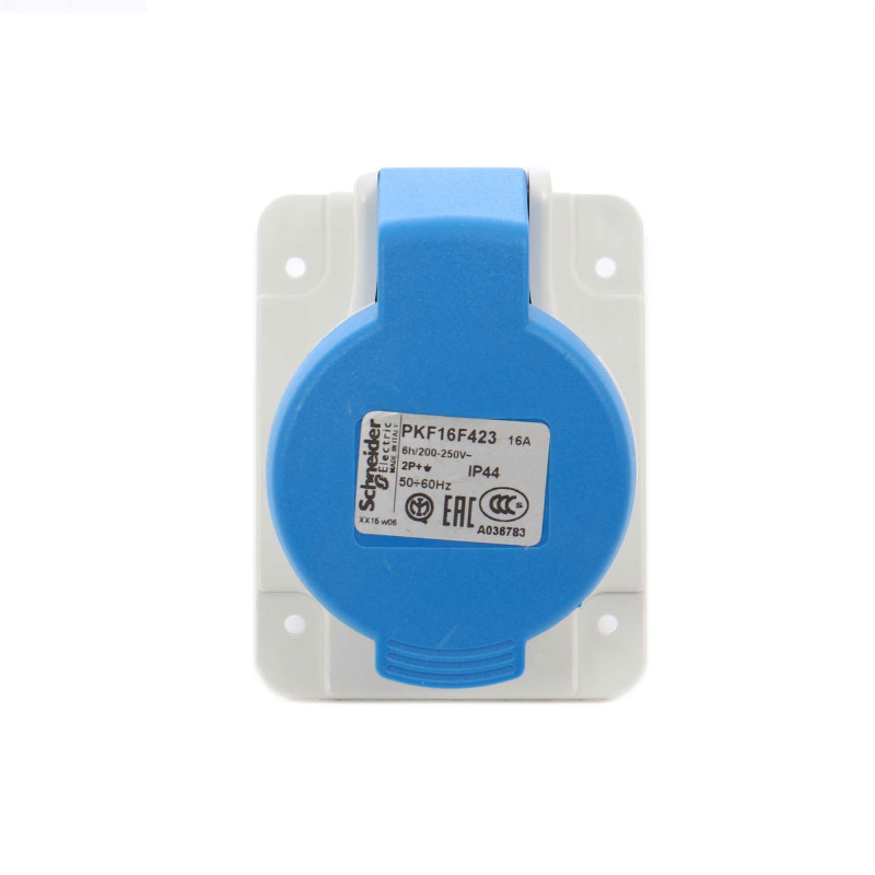 Priza industriala monofazica incastrata Schneider Electric PKF16F423, 3P, 16A, 230V, IP44