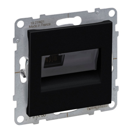 Priza internet Legrand New Suno 721450, RJ45 cat. 5E UTP, incastrata, negru