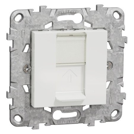Priza internet Noua Unica NU541118Z, RJ45 cat. 5, incastrata, alba