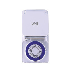 Priza programabila mecanica Well TIMER-MEC-03-WL, 16A, exterior