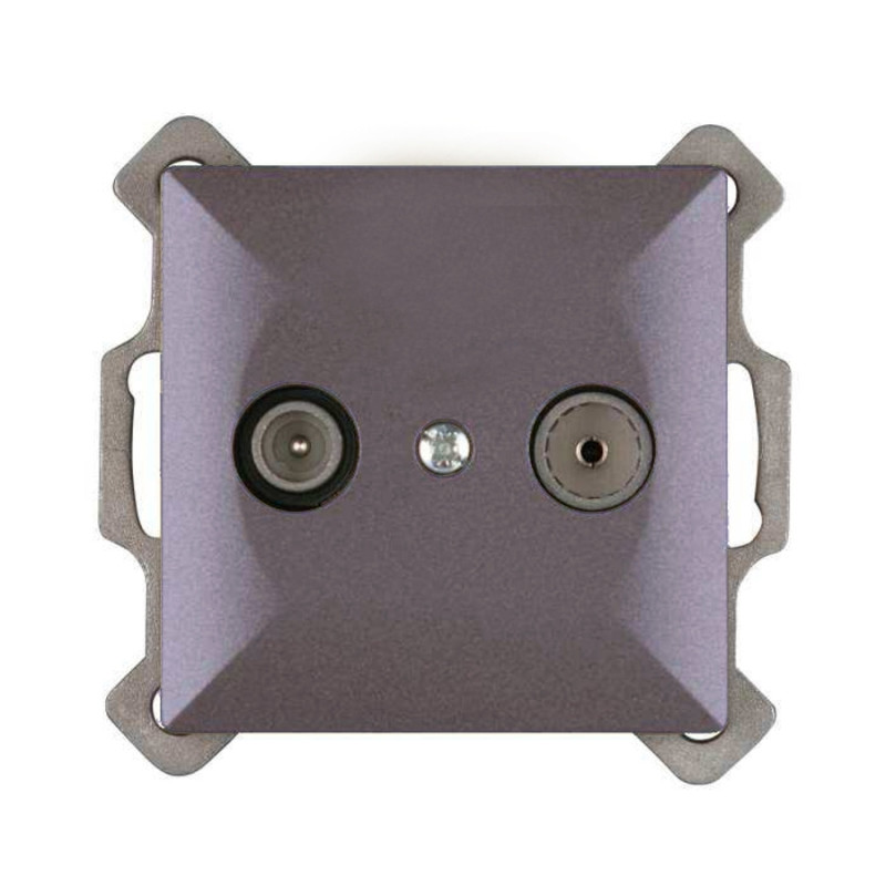 Priza R-TV terminala Perla GAP-P/K AN 1.5Db , antracit