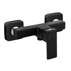 Baterie baie pentru dus, Ferro Staccato BSD7BL, montaj pe perete, monocomanda, finisaj negru