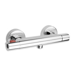 Baterie baie pentru dus, Ferro Trinity Safe Touch TRM7, monocomanda, cu termostat, montaj pe perete, finisaj cromat