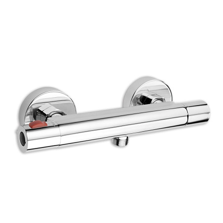 Baterie baie pentru dus, Ferro Trinity Safe Touch TRM7, monocomanda, cu termostat, montaj pe perete, finisaj cromat
