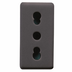 Priza schuko simpla Gewiss System GW21203-1BL, incastrata, modulara - 1, contact de protectie, neagra