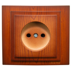 Priza schuko simpla Mono Electric Larissa, incastrata, rama inclusa, cires