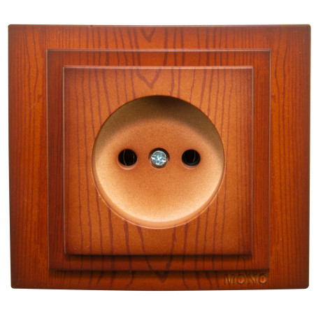 Priza schuko simpla Mono Electric Larissa, incastrata, rama inclusa, cires